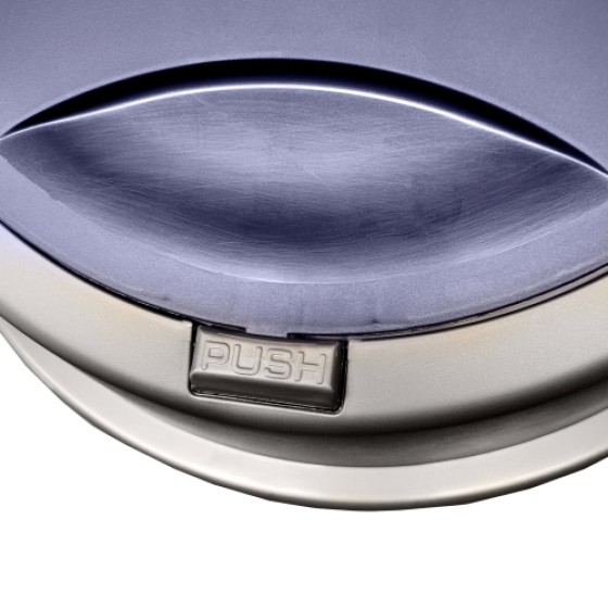 Navy Blue Kitchen Trash Can - 45L Press-Top Lid Trash Bin